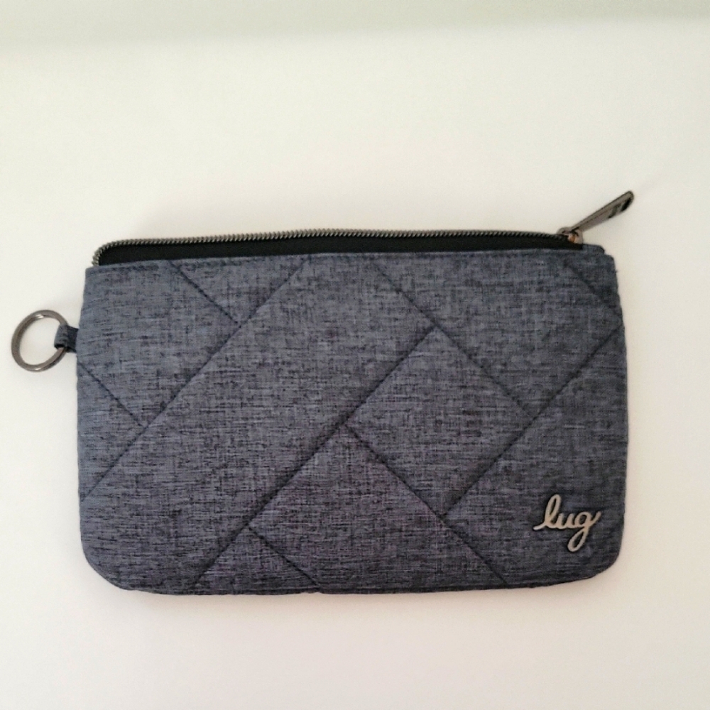 Lug Gray Quilted Pouch Wallet